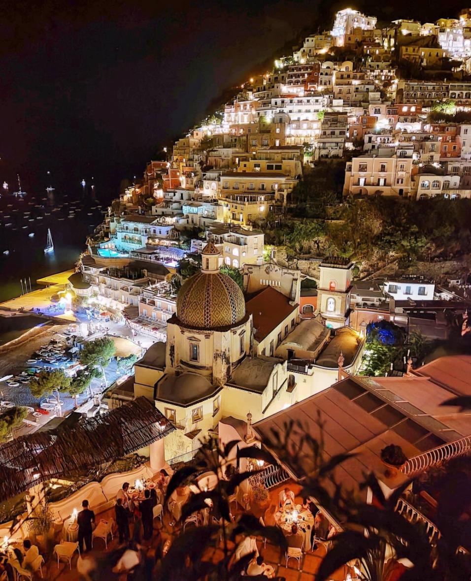 Positano At Night With Dinner And Sunset