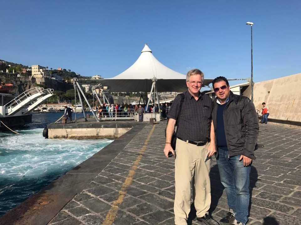Rick Steves touring with Carmine Foggia